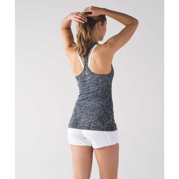 Lululemon Cool Racerback Tank Top in Mini Splatter Print White Black size 4 - Picture 5 of 8